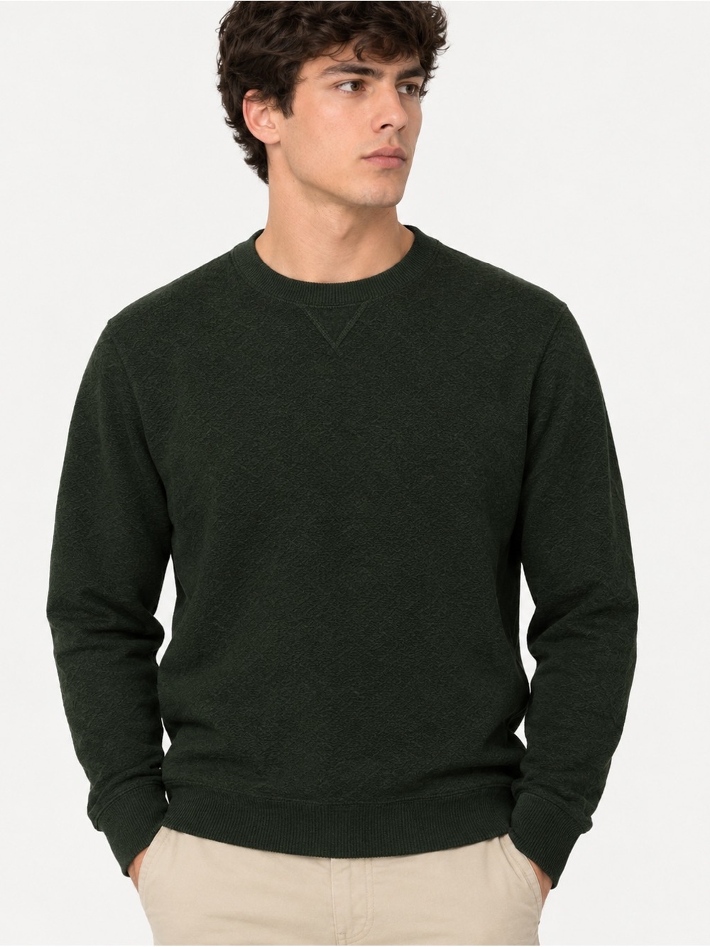 NWT G.H. Bass & Co. Forest Green Men's Crewneck Sweater